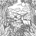Majestic Moose Wilderness: Printable Adult Coloring Page-Digital Product
